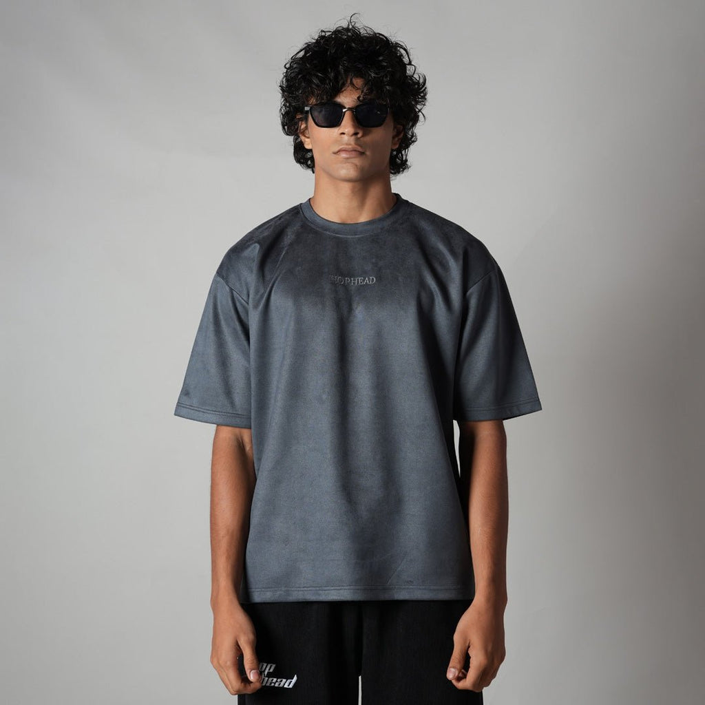 CHARCOAL ULTRALIGHT SUEDE T - SHIRT - Hophead