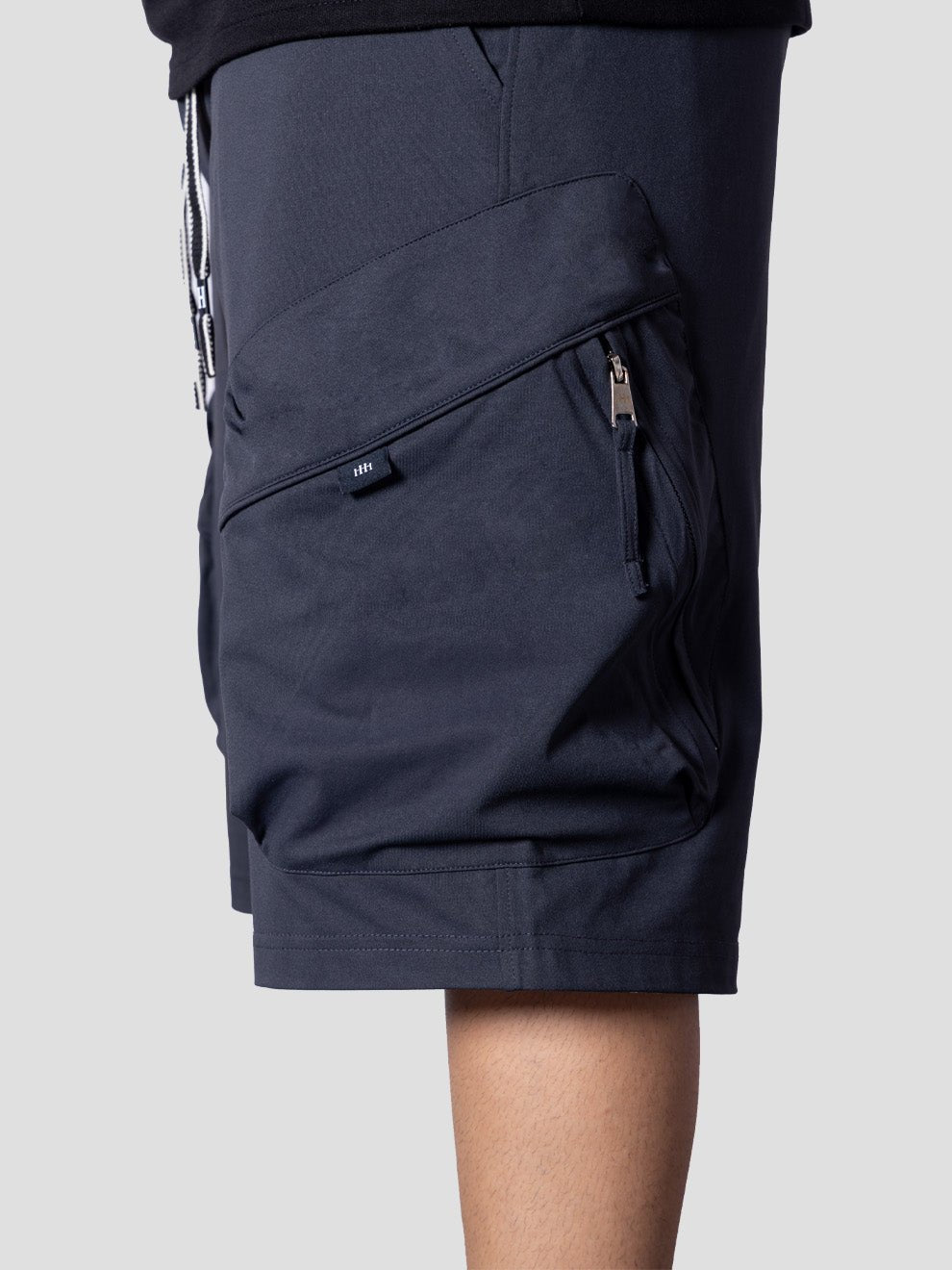 CHARCOAL UTILITY CARGO OVERSIZED SHORTS - Hophead