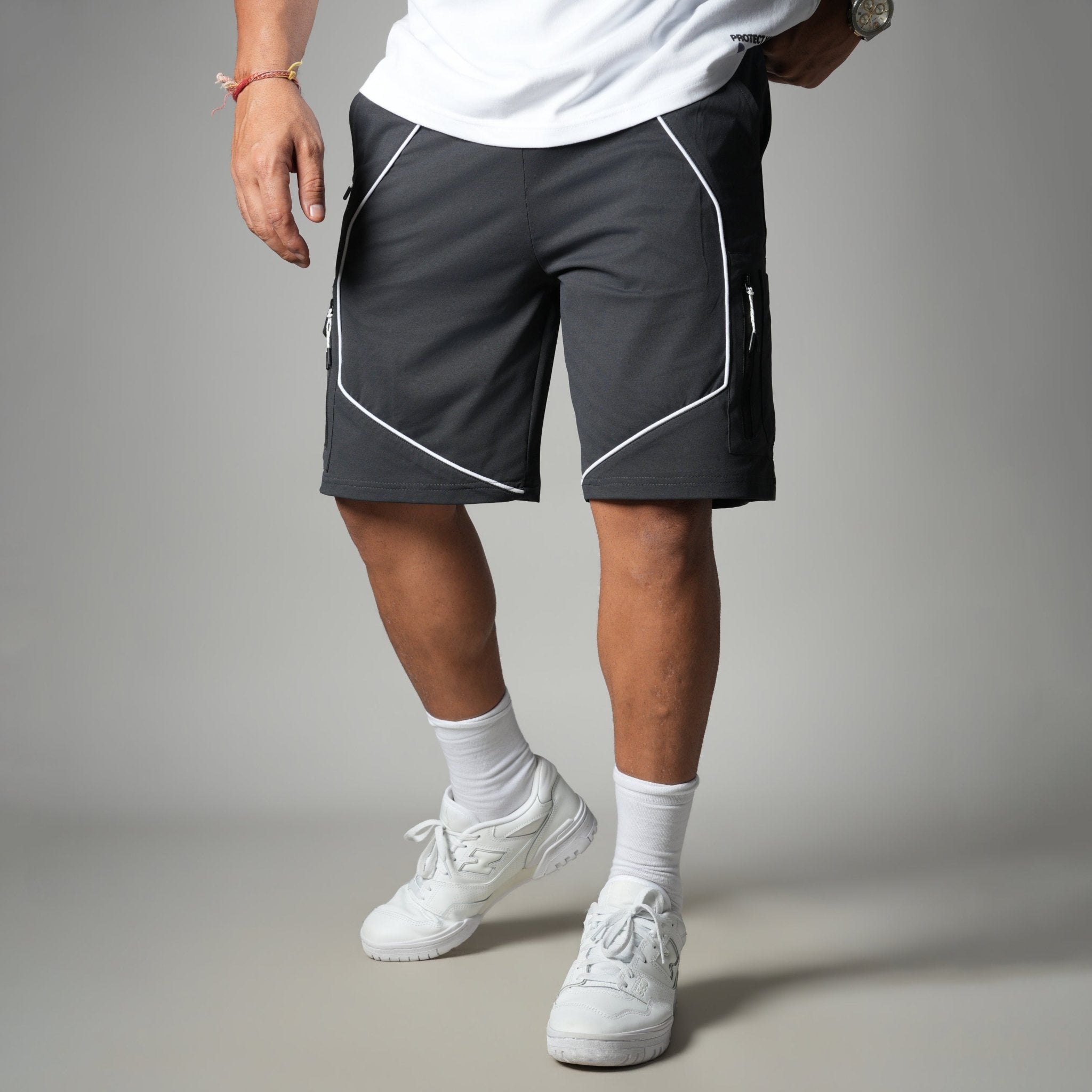CHARCOAL VERTEX EDGE SHORTS - Hophead