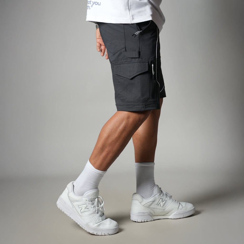 CHARCOAL VERTEX EDGE SHORTS - Hophead