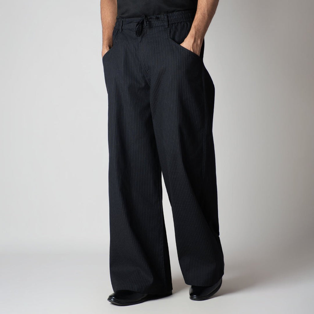 CHARCOAL VERTICAL STRIPED PANT - Hophead