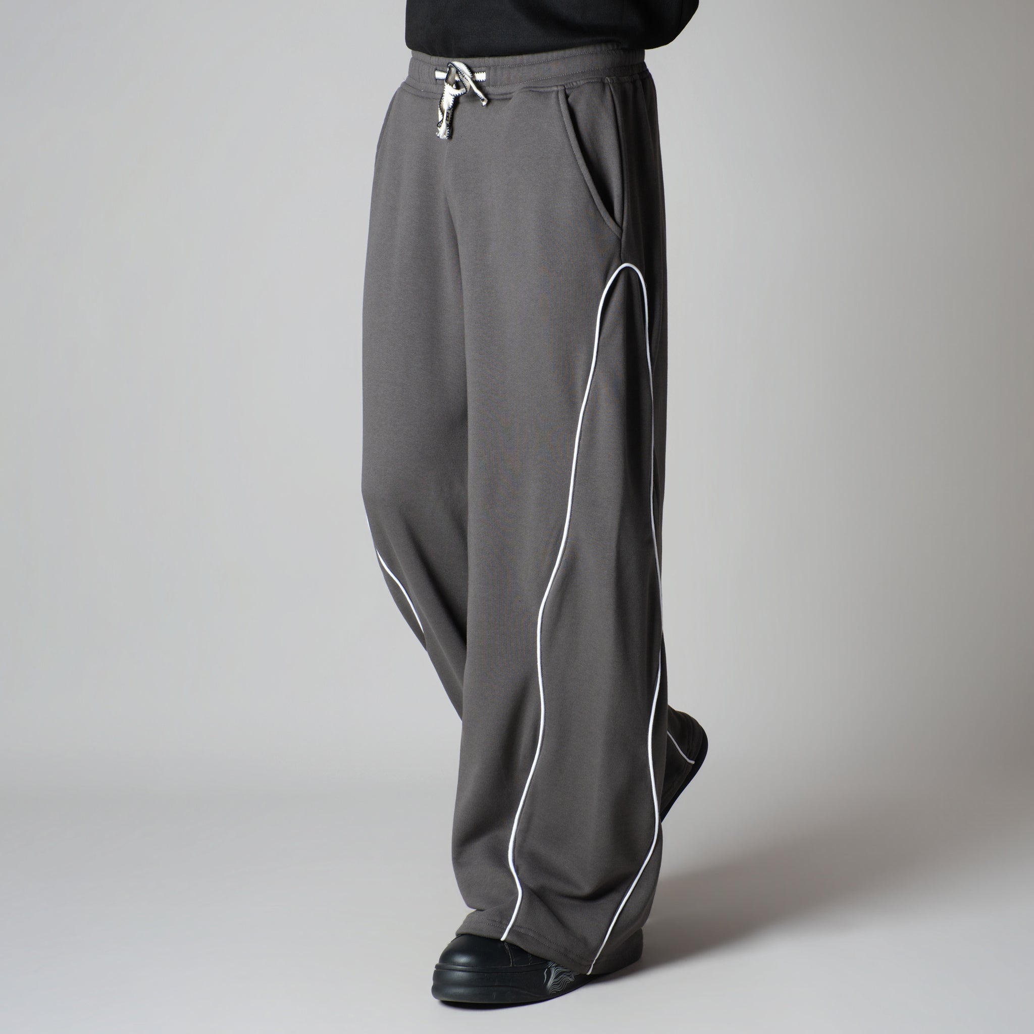 CHARCOAL WAVY EDGE SWEATPANT - Hophead