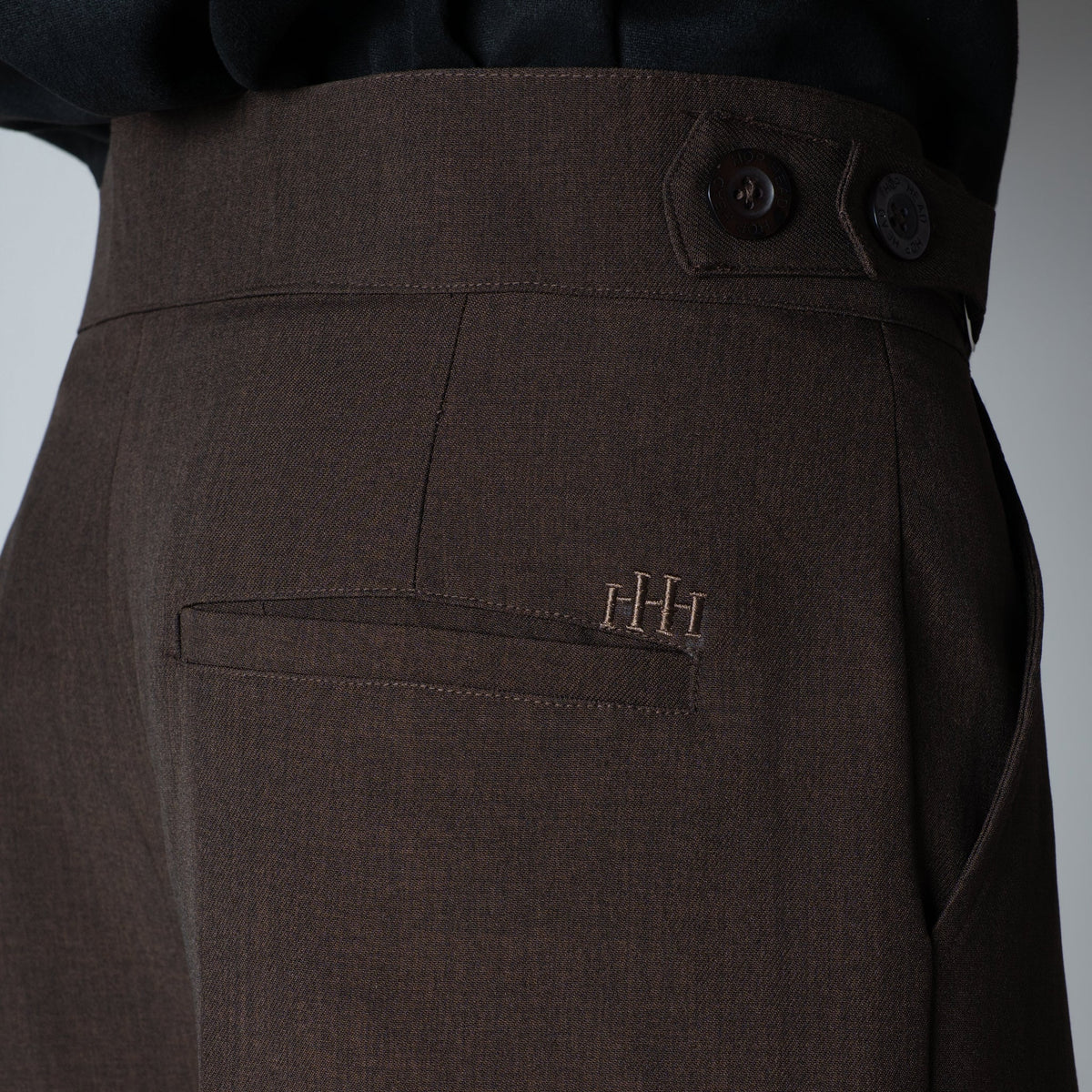 CHOCOLATE D-RING ITALIAN STYLE TROUSER - Hophead