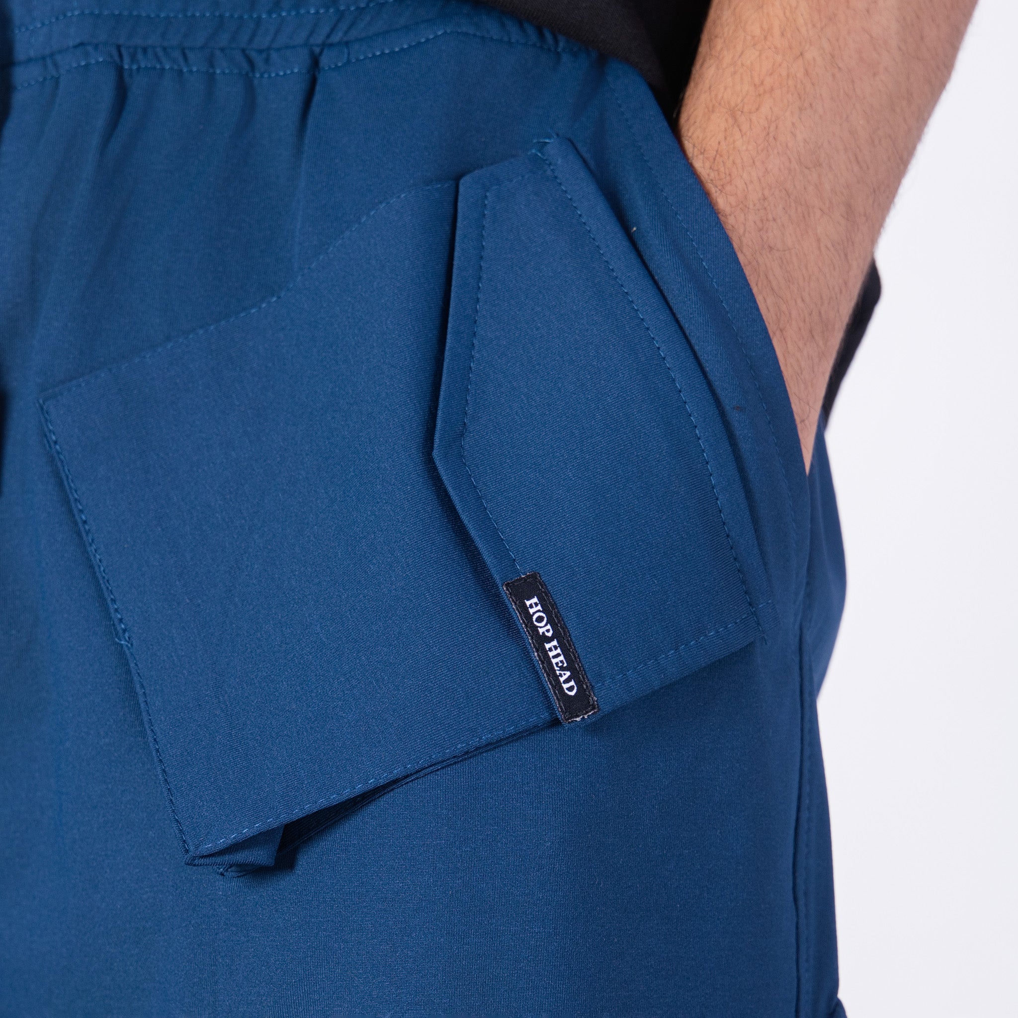 COBALT BLUE CROSS POCKET STRAIGHT FIT CARGO SWEATPANT - Hophead