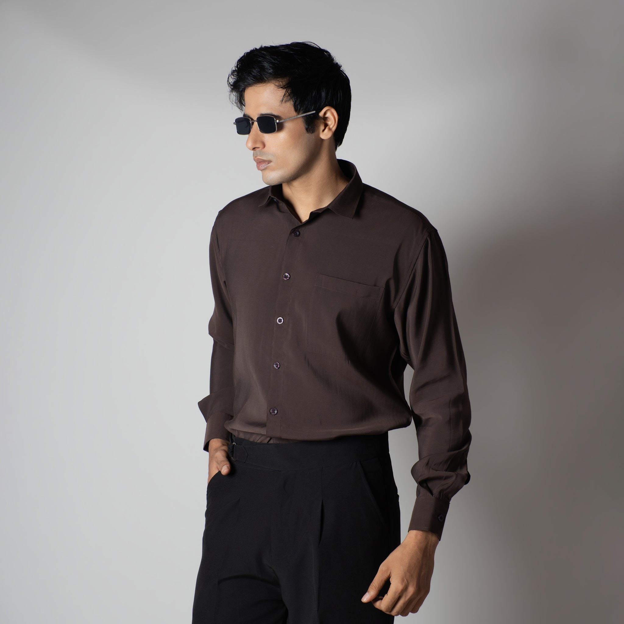 COCOA BROWN ESSENTIAL SUEDE LUXE SHIRT - Hophead
