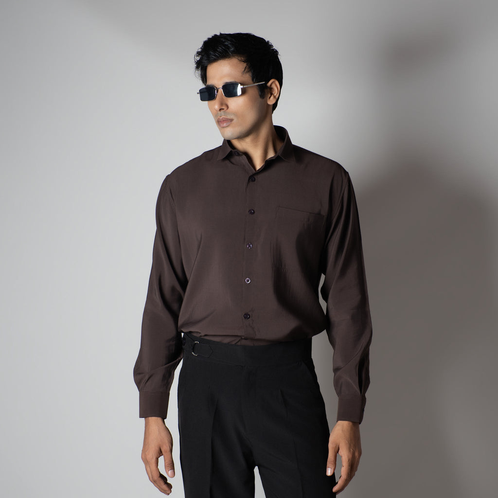 COCOA BROWN ESSENTIAL SUEDE LUXE SHIRT - Hophead