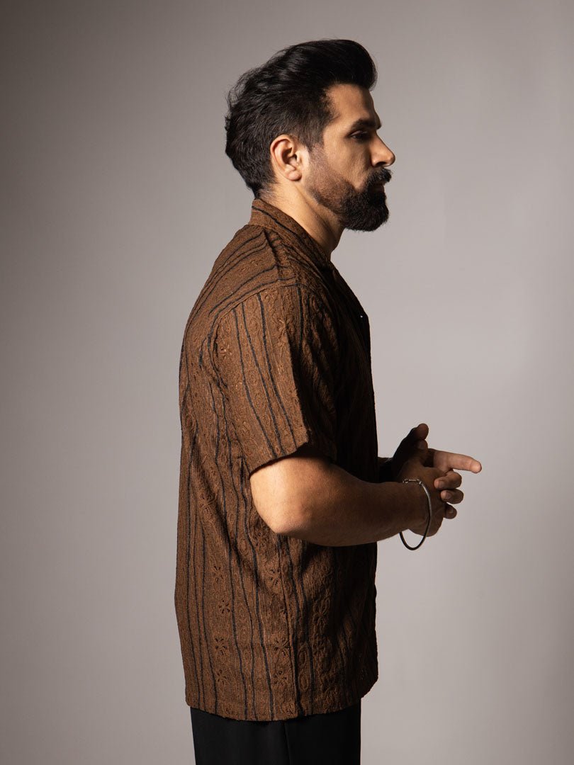 COFFEE MESH LINE SHIRT - Hophead