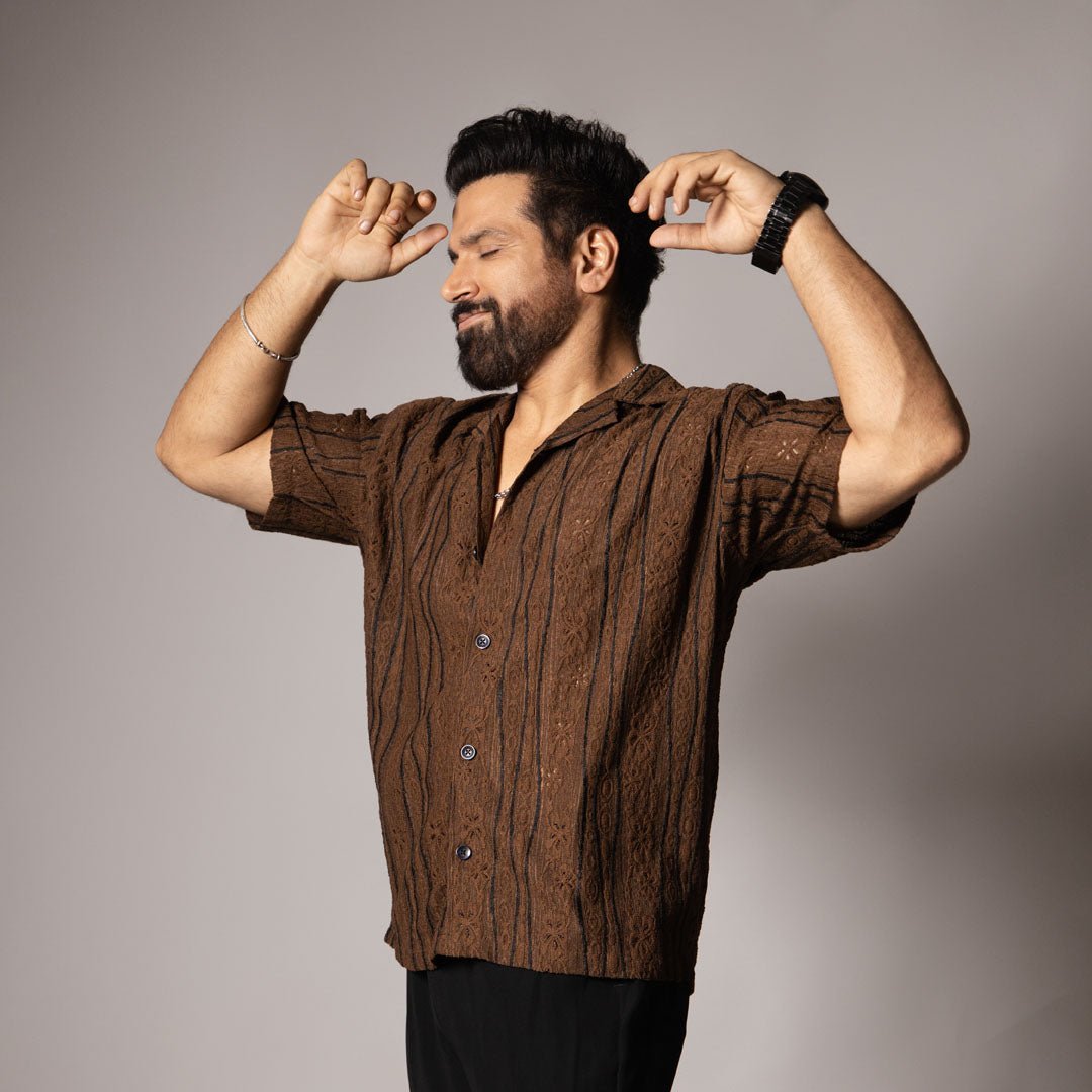 COFFEE MESH LINE SHIRT - Hophead