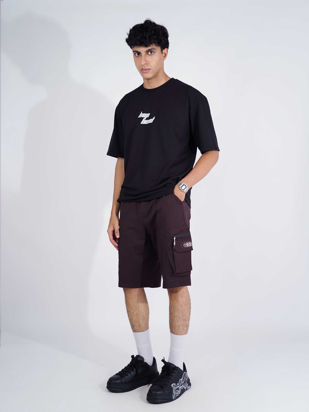 COFFEE POCKET ON POCKET OVERSIZED SHORTS - Hophead