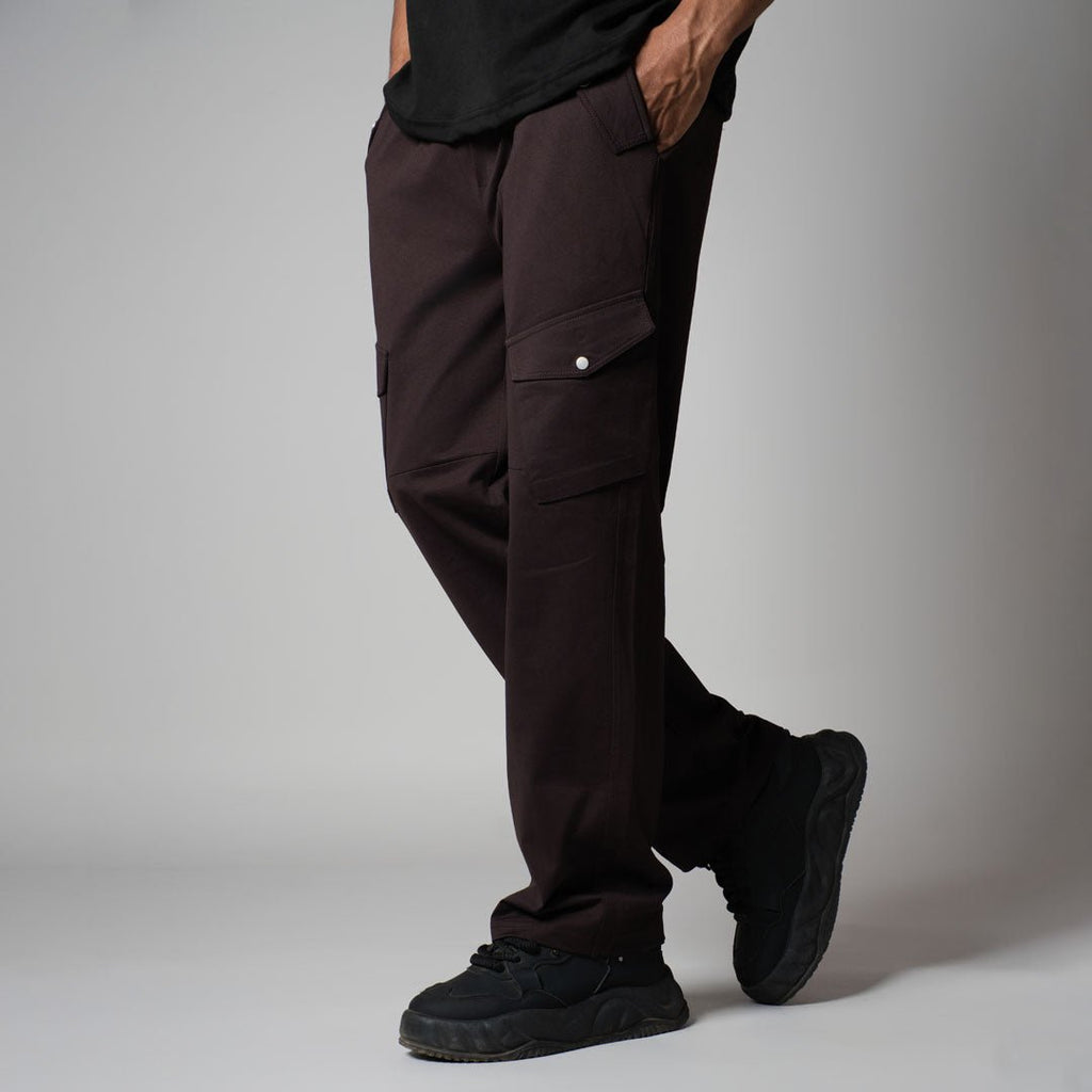 COFFEE SIDE POCKET CARGO SWEATPANTS - Hophead