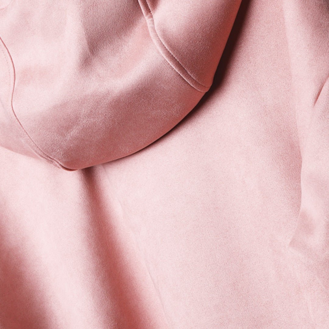 CORAL PINK OVERSIZED SUEDE HOODIE - Hophead