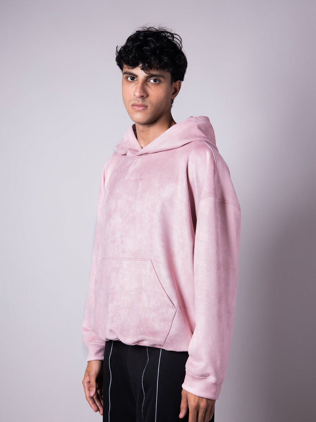 CORAL PINK SUEDE BLISS HOODIE - Hophead