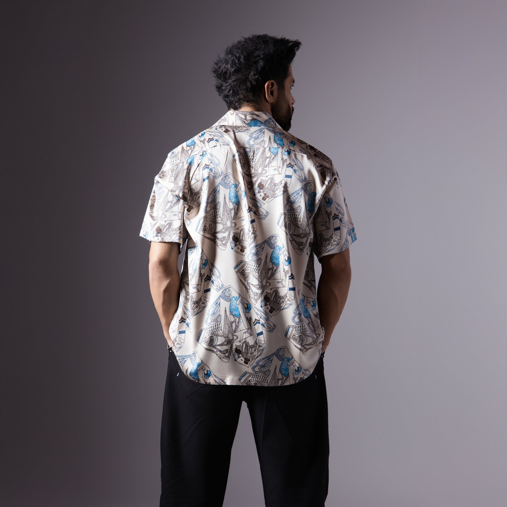 CREAM SATIN SHIRT - RDX - Hophead