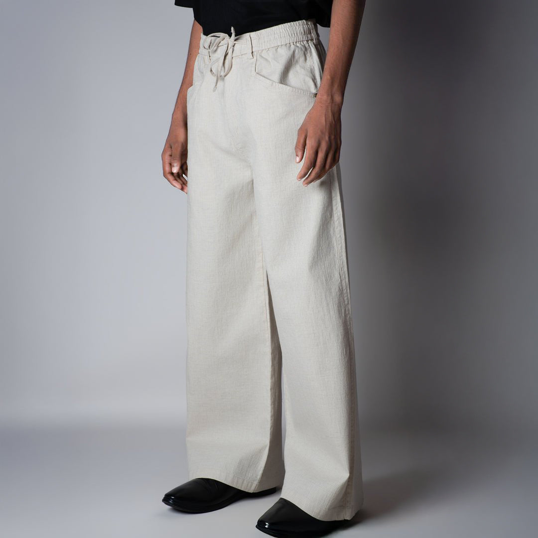CREAM SOFTMOVE COTTON PANTS