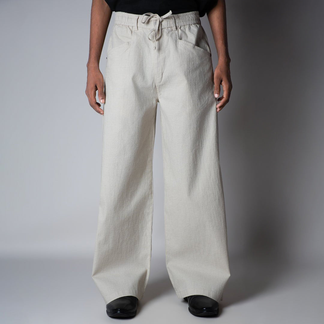 CREAM SOFTMOVE COTTON PANTS