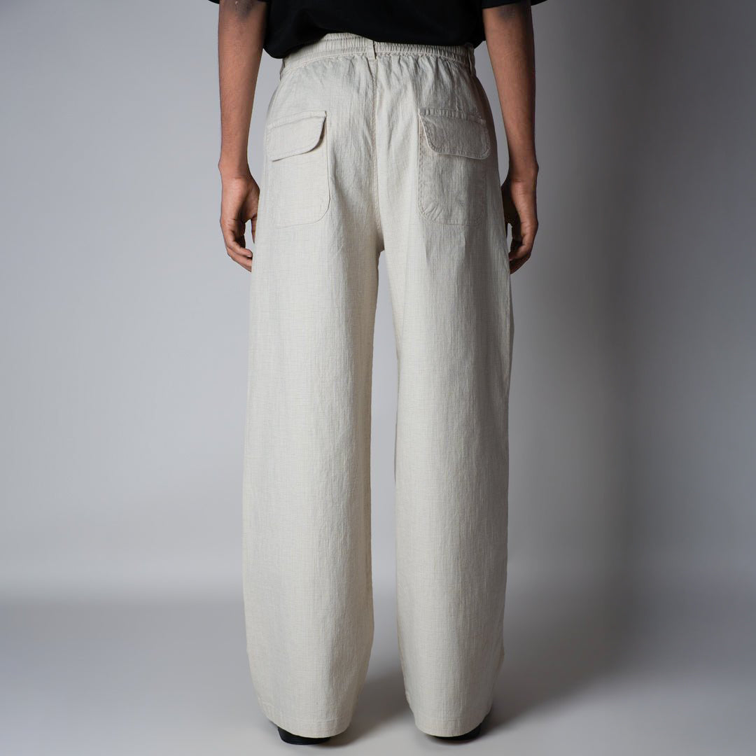 CREAM SOFTMOVE COTTON PANTS