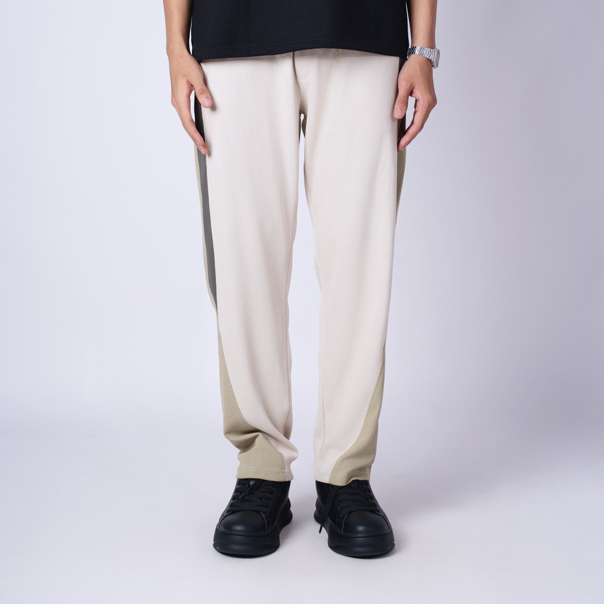 CREAM TRIO SWEATPANTS - Hophead