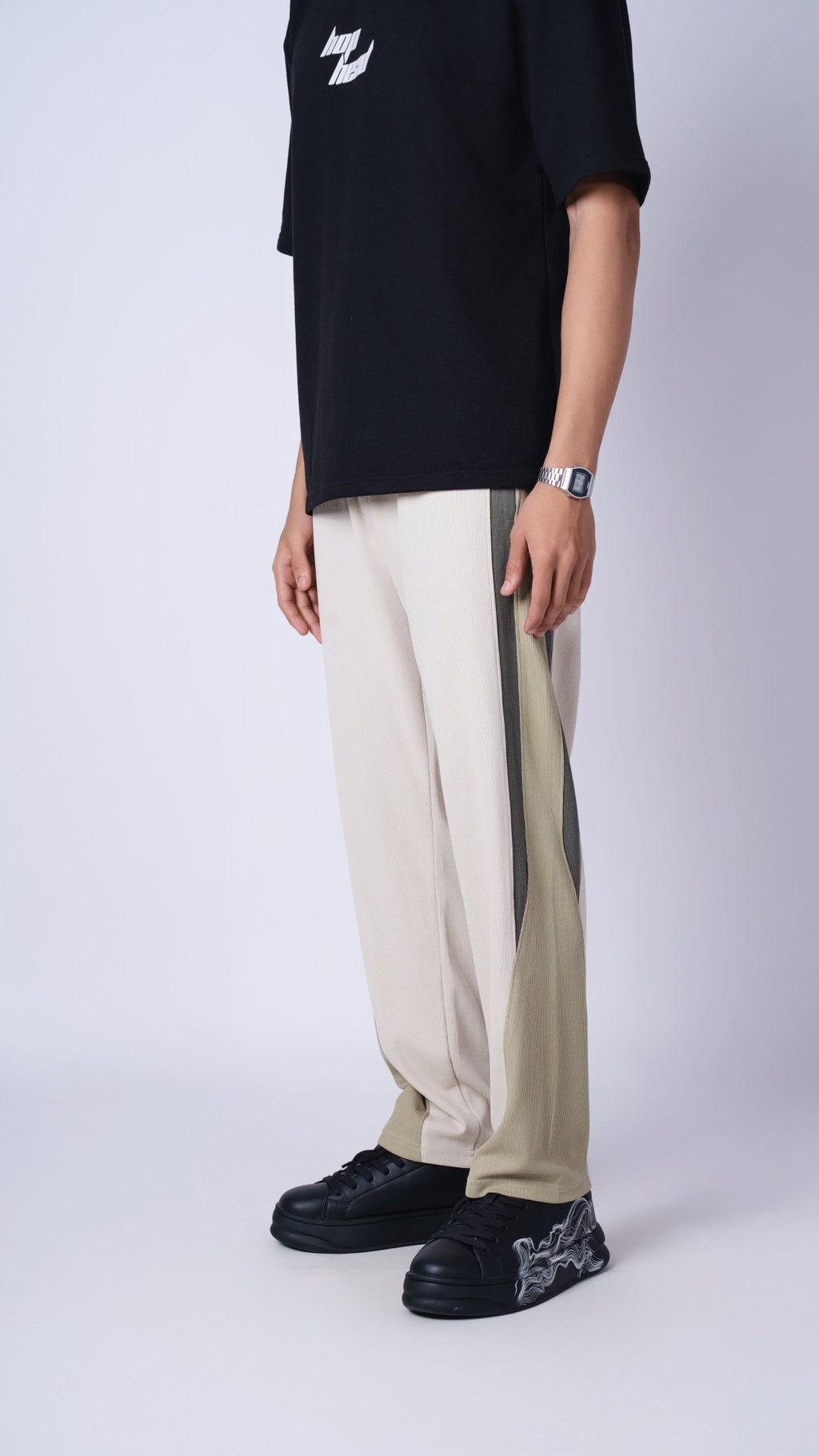 CREAM TRIO SWEATPANTS - Hophead