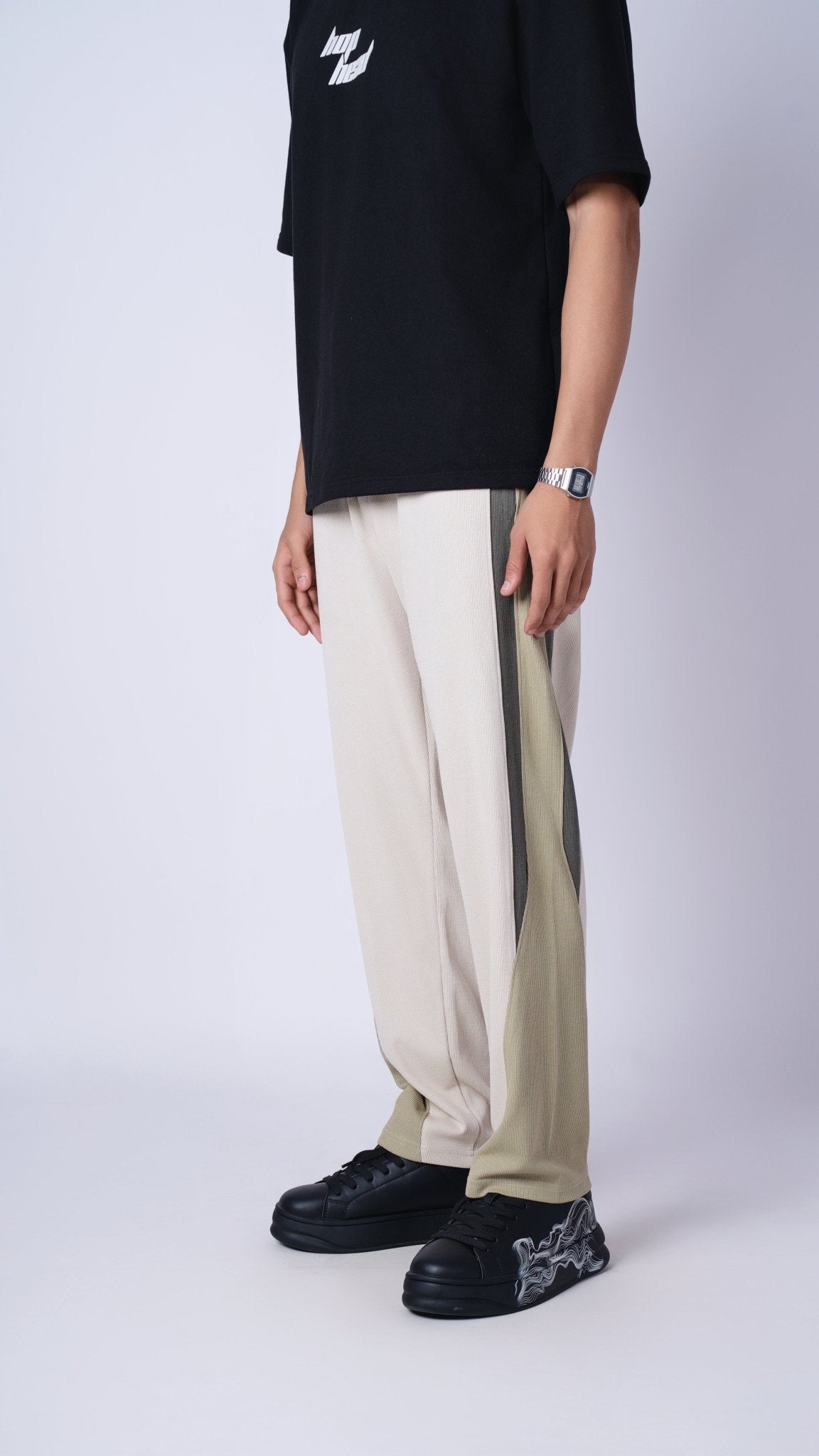 CREAM TRIO SWEATPANTS - Hophead