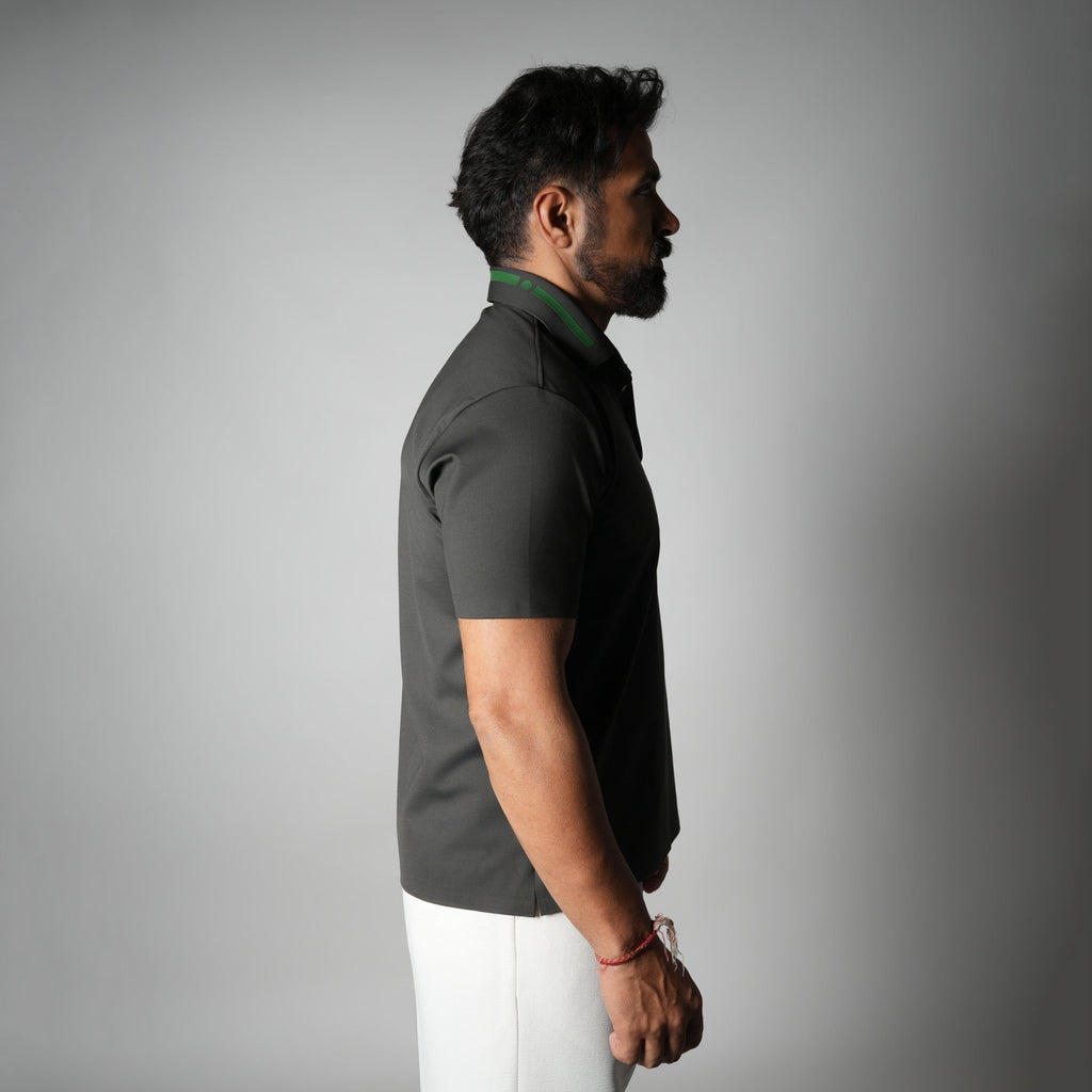 DARK GREEN FORM SEAMLESS POLO - Hophead