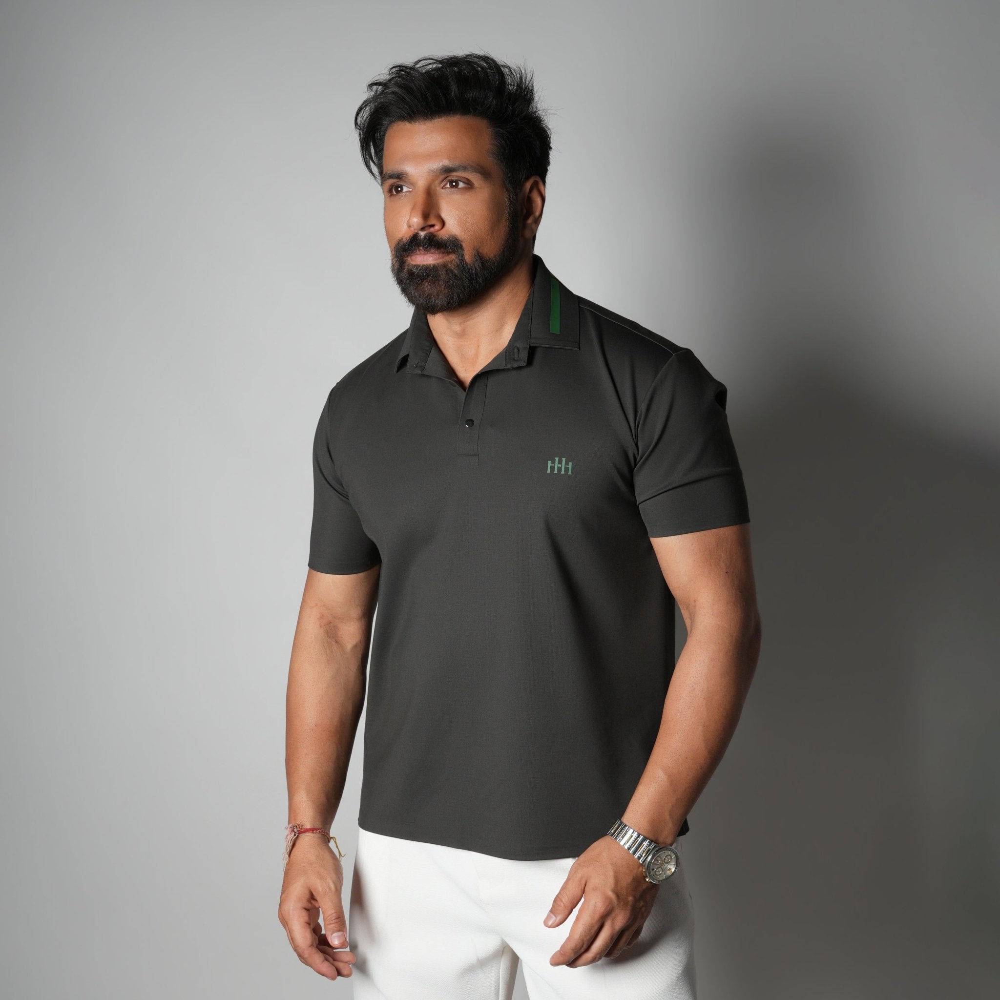 DARK GREEN FORM SEAMLESS POLO - Hophead