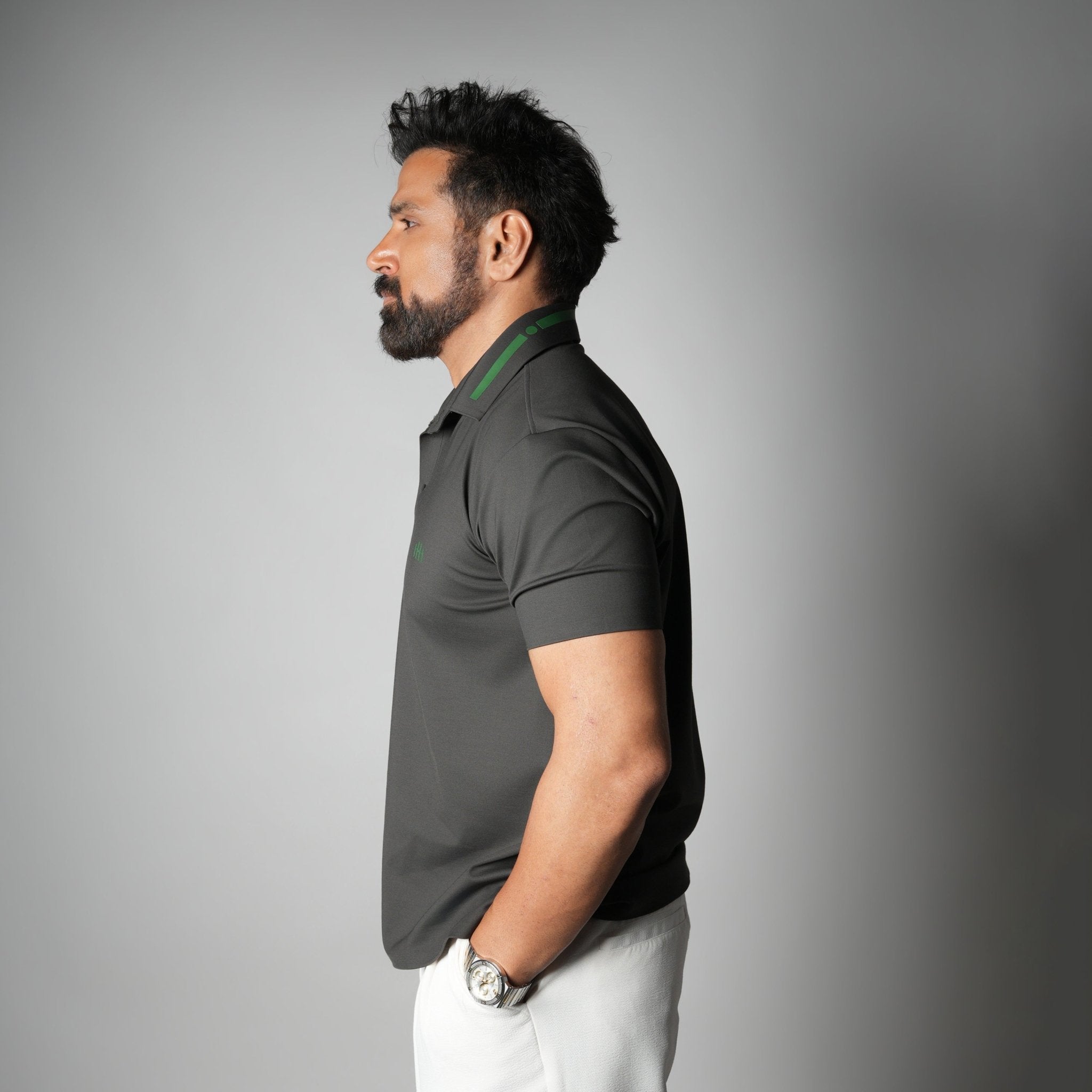 DARK GREEN FORM SEAMLESS POLO - Hophead