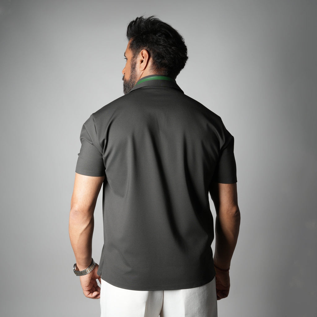 DARK GREEN FORM SEAMLESS POLO - Hophead