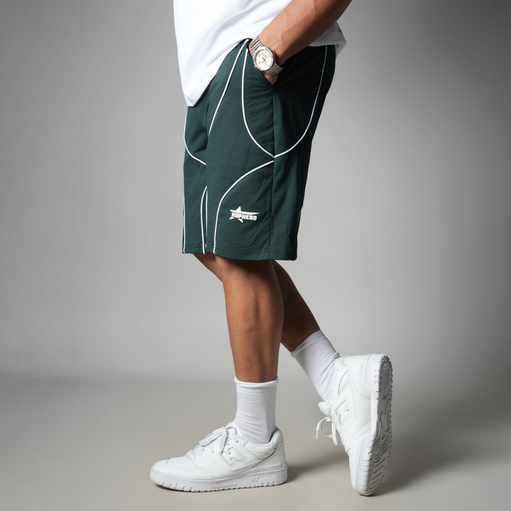 DARK GREEN VELOCITY CURVE SHORTS - Hophead
