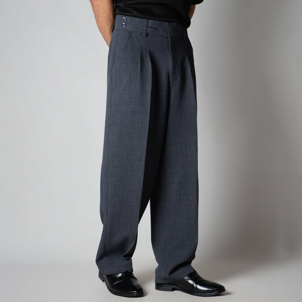 DARK GREY DOUBLE FLAP TROUSER - Hophead