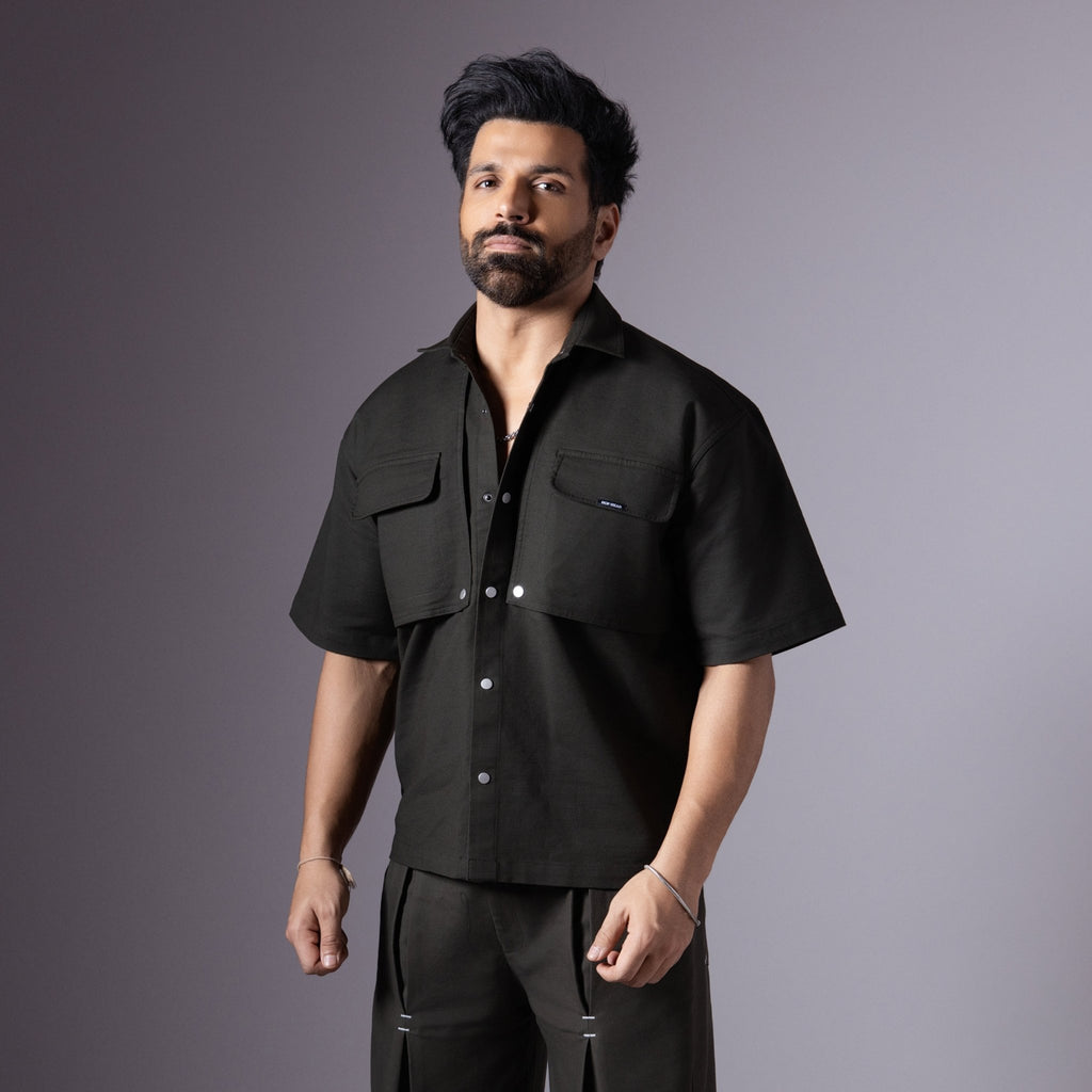 DARK OLIVE CLASSIC UTILITY SHACKET - Hophead