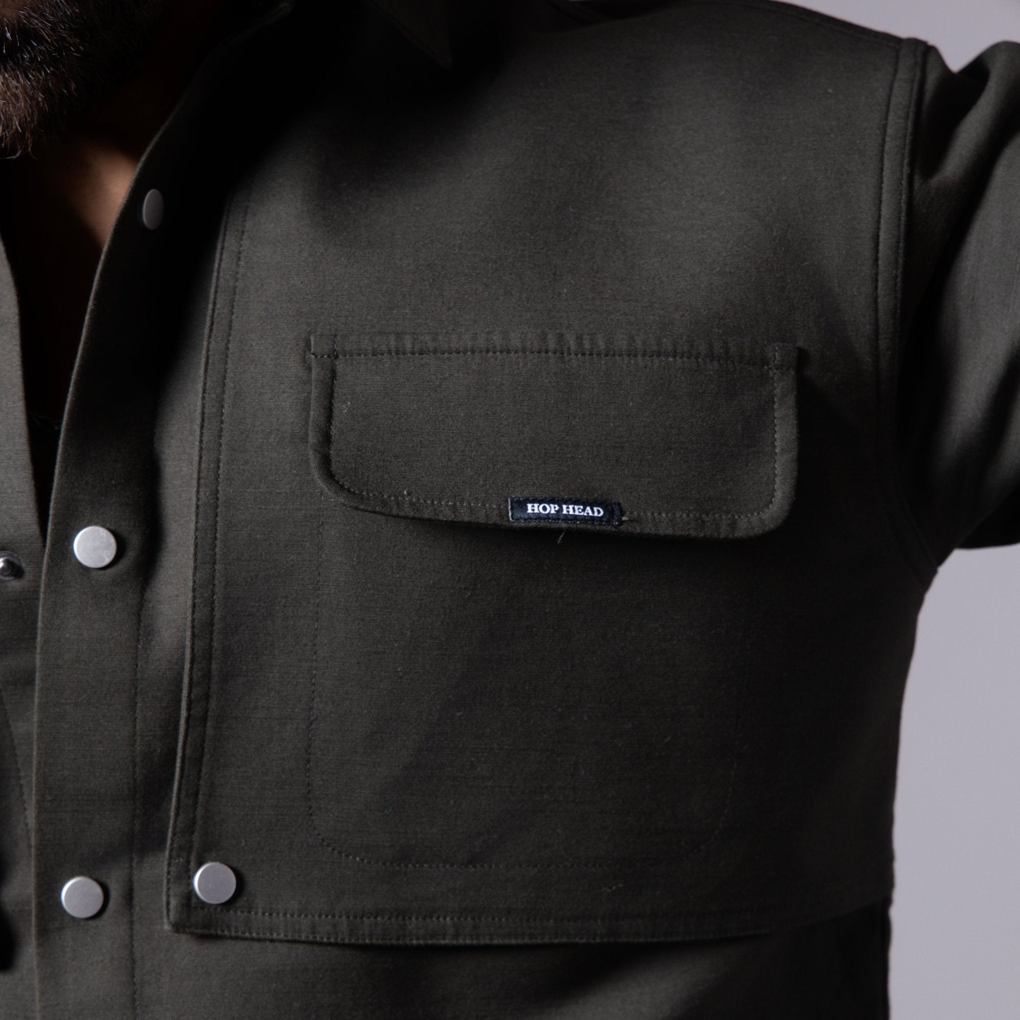 DARK OLIVE CLASSIC UTILITY SHACKET - Hophead
