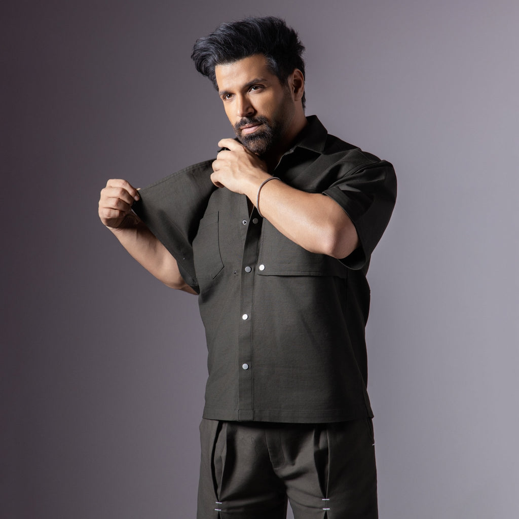 DARK OLIVE CLASSIC UTILITY SHACKET - Hophead