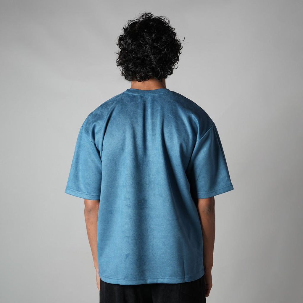 DEEP SKY BLUE ULTRALIGHT SUEDE T - SHIRT - Hophead