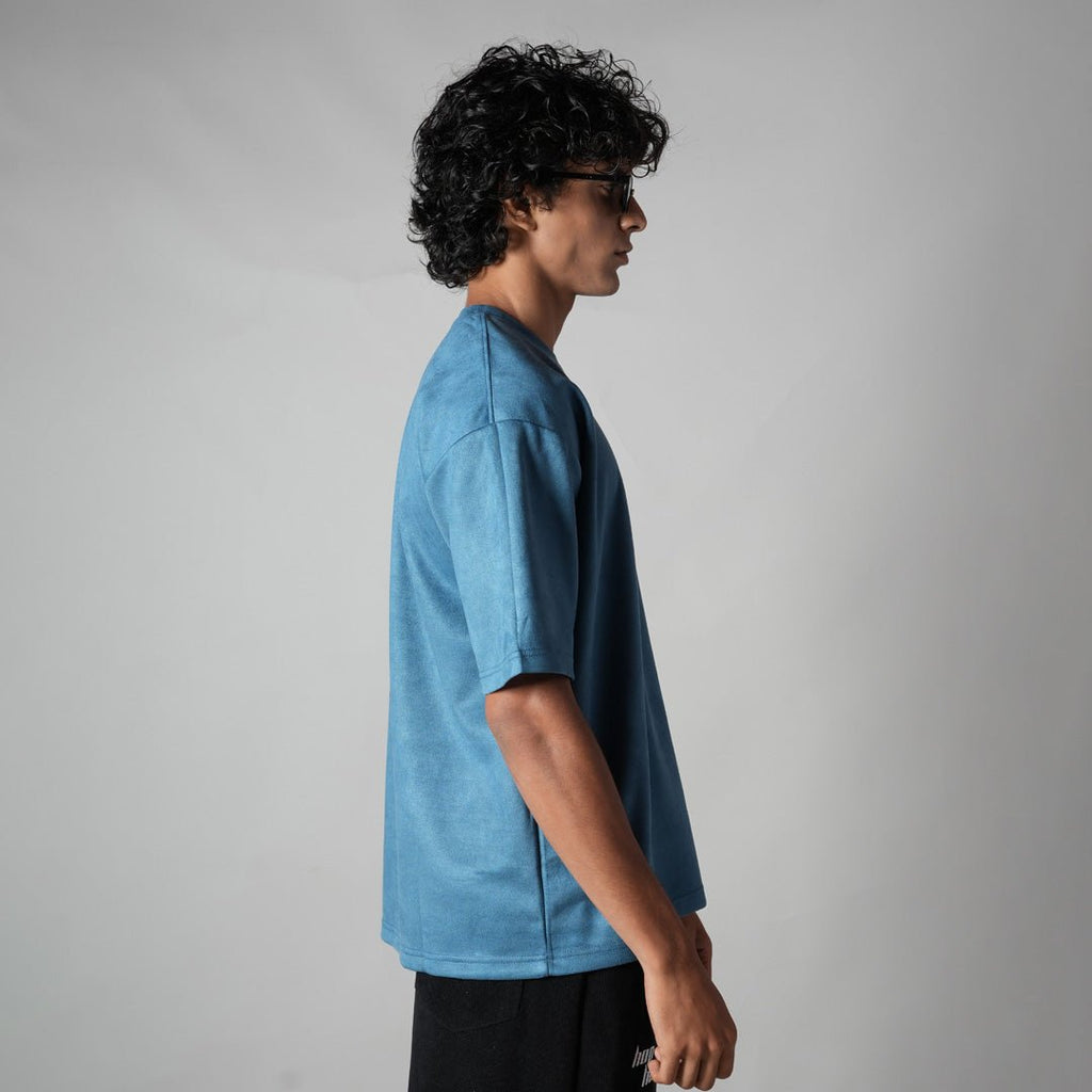 DEEP SKY BLUE ULTRALIGHT SUEDE T - SHIRT - Hophead