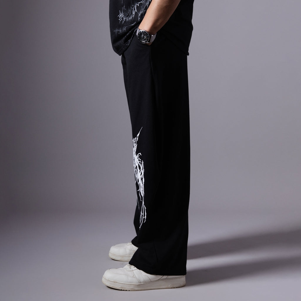 DEMON CLAW BLACK PRINTED EXTREME BAGGY SWEATPANTS - Hophead
