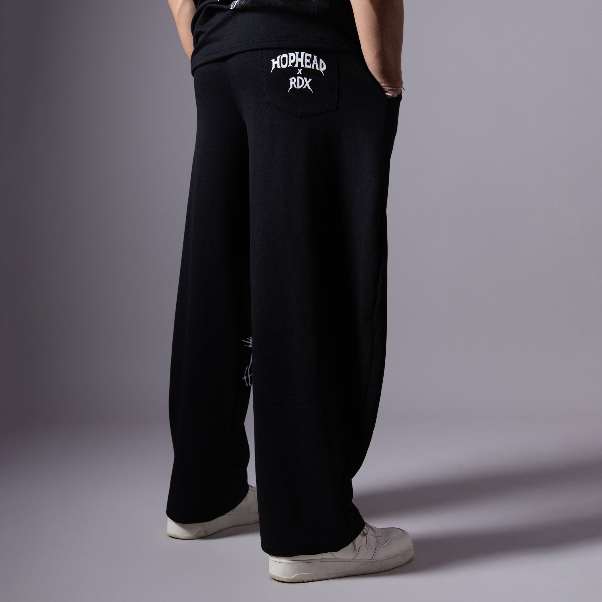 DEMON CLAW BLACK PRINTED EXTREME BAGGY SWEATPANTS - Hophead