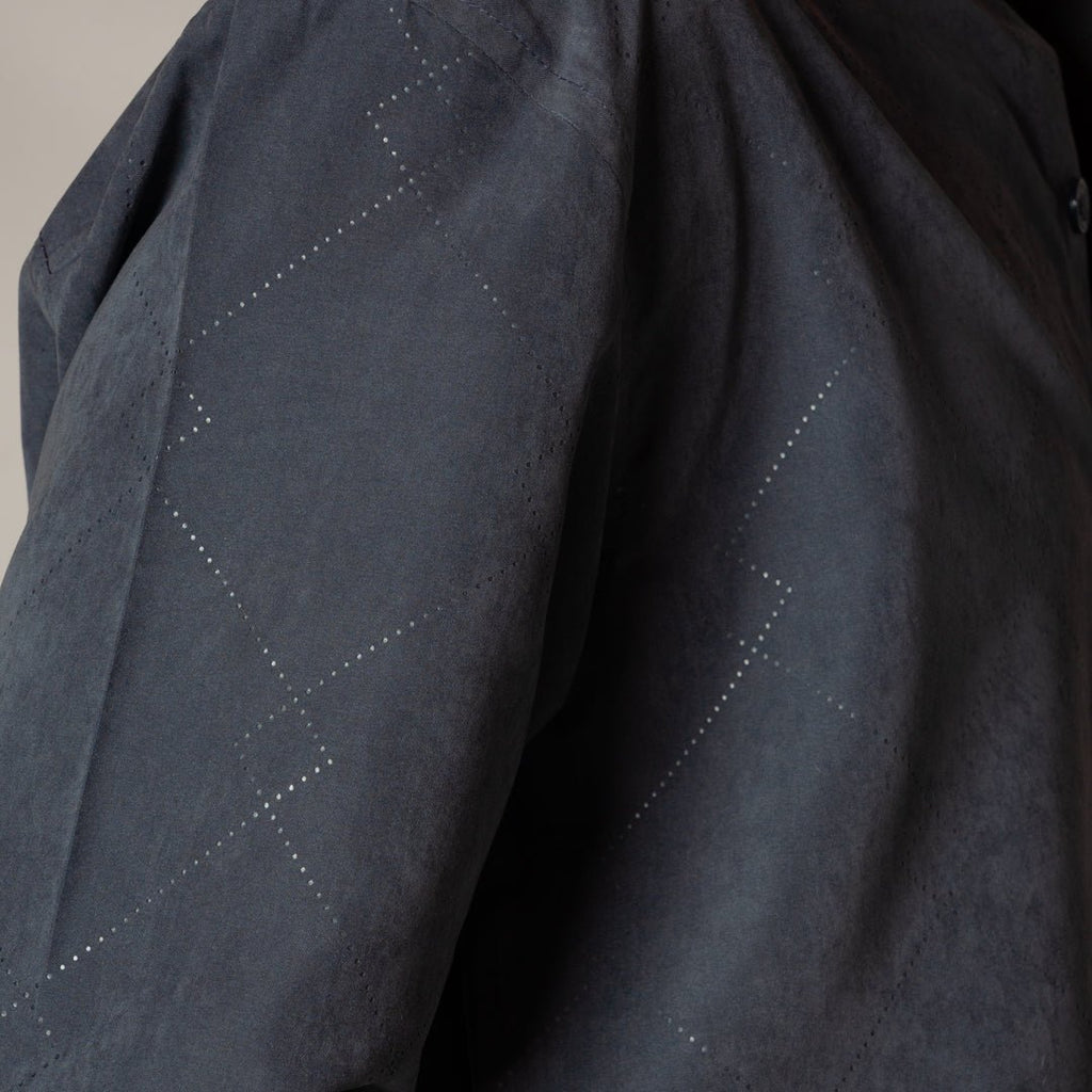 DUSTY BLUE SUEDE LASER LUXE SHIRT - Hophead