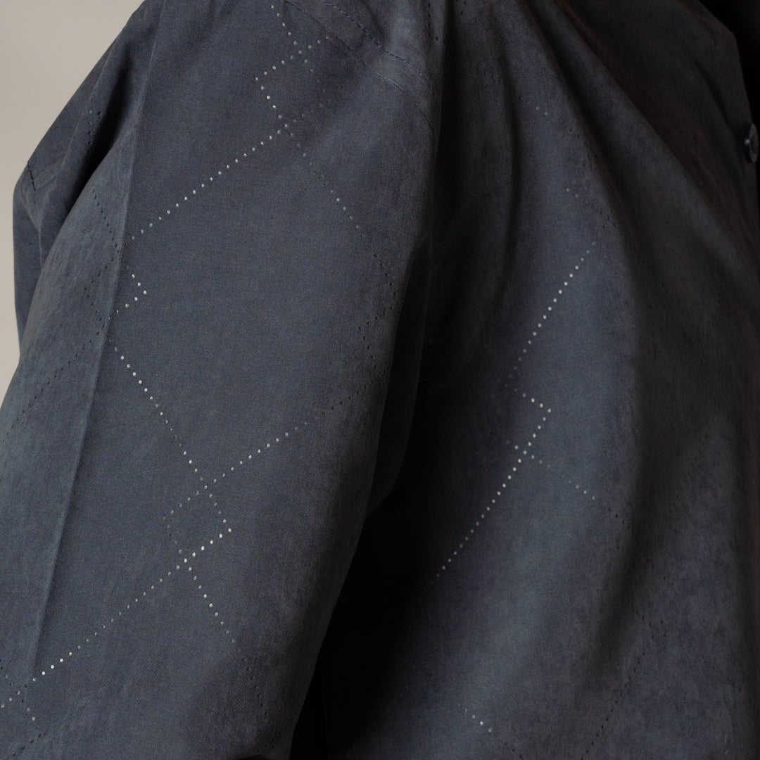 DUSTY BLUE SUEDE LASER LUXE SHIRT - Hophead