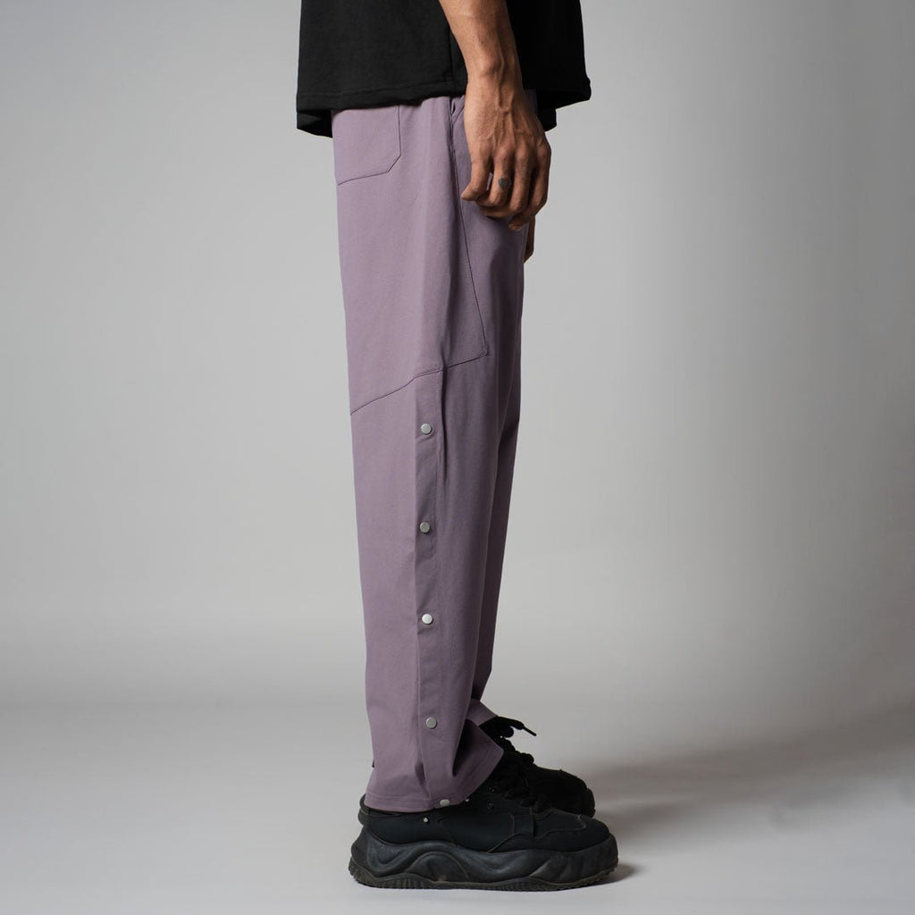 DUSTY PURPLE BUTTON DOWN CARGO SWEATPANTS - Hophead