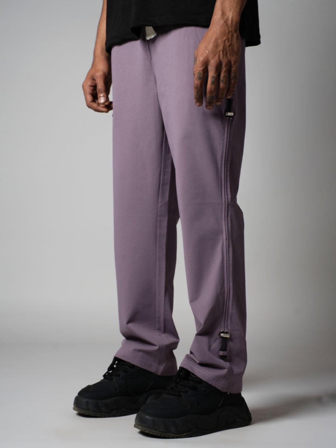 DUSTY PURPLE DRAWSTRING CARGO SWEATPANTS - Hophead