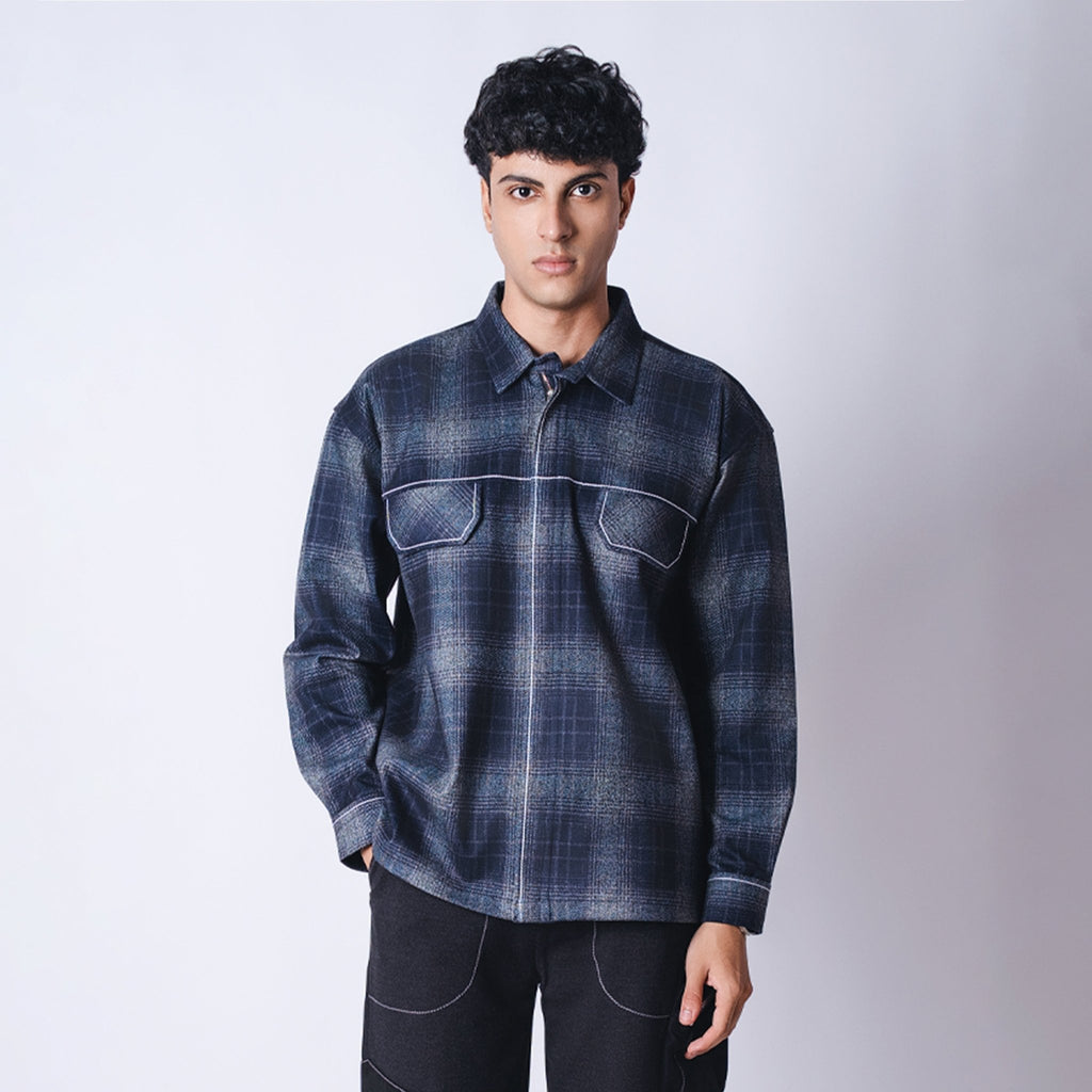 FLANNEL FLAP ZIPPER JACKET - Hophead