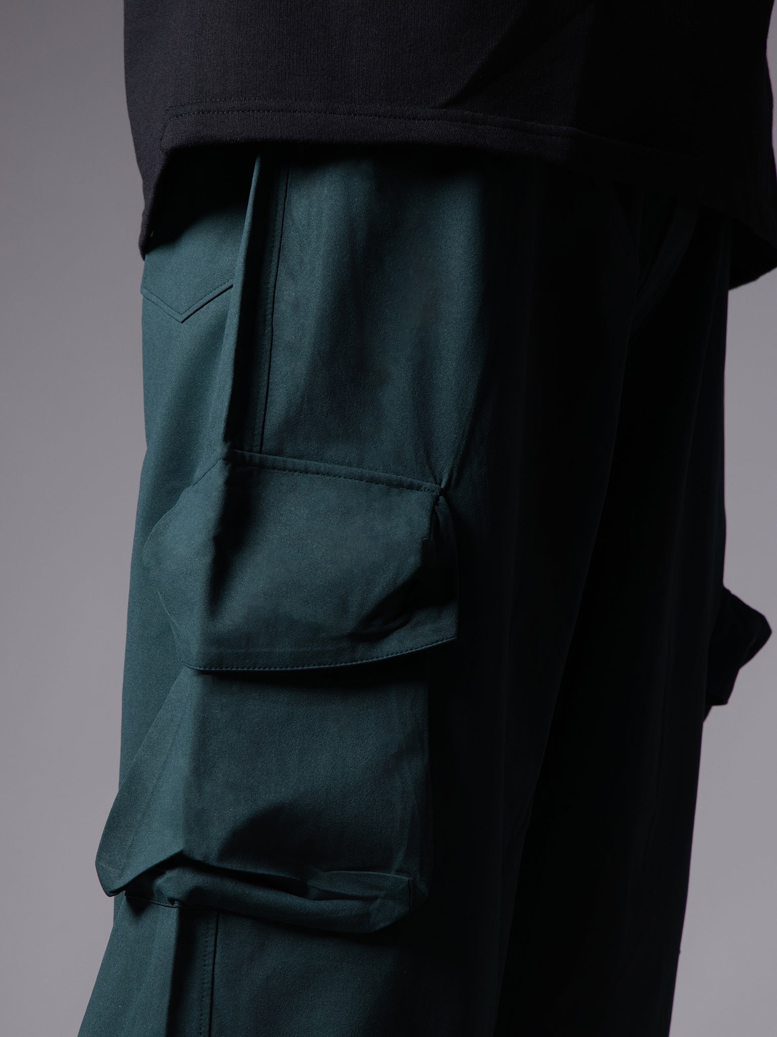 FOREST GREEN SIDE POCKET BAGGY CARGO SWEATPANT - Hophead