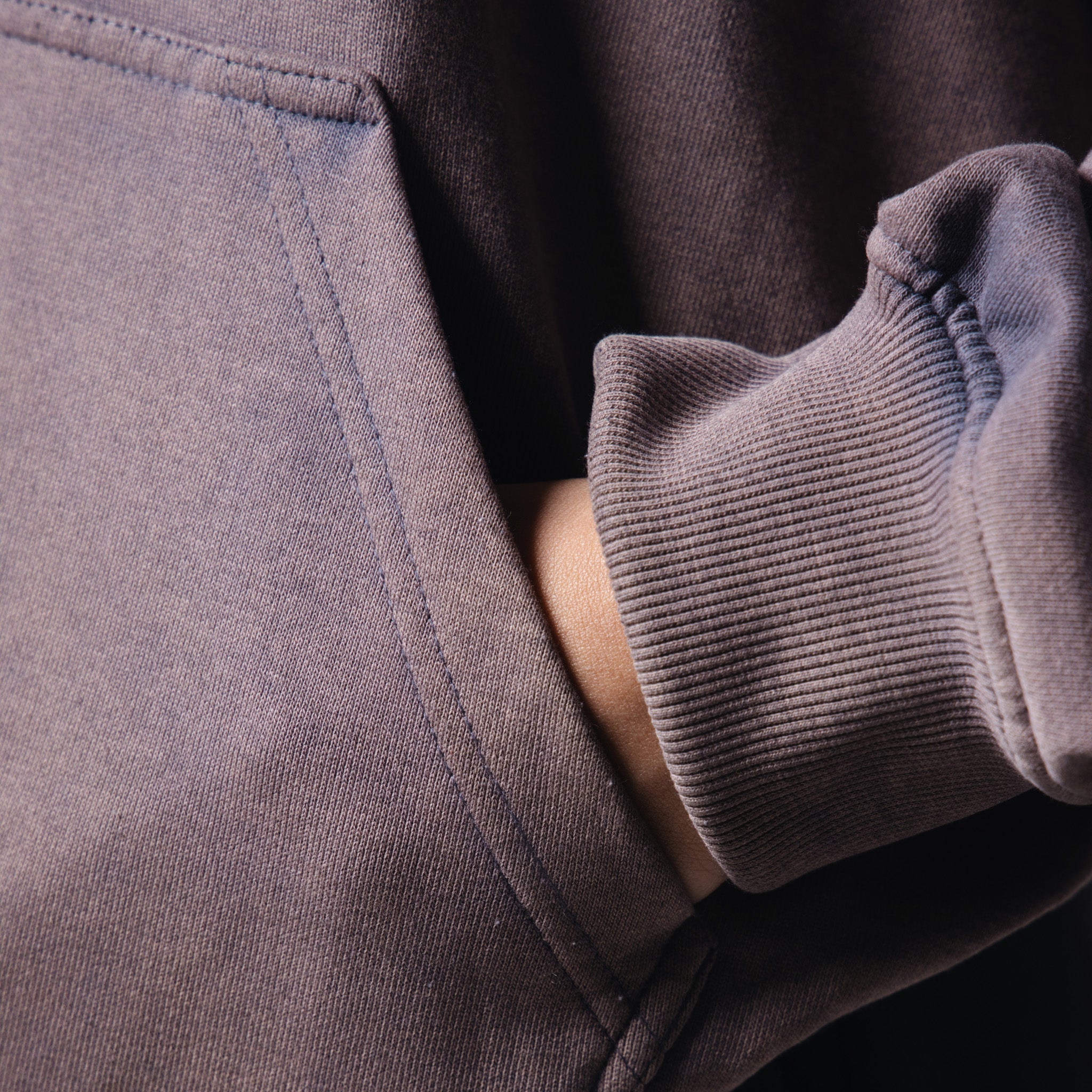 FOSSIL GREY ACID WASH HOODIE - Hophead