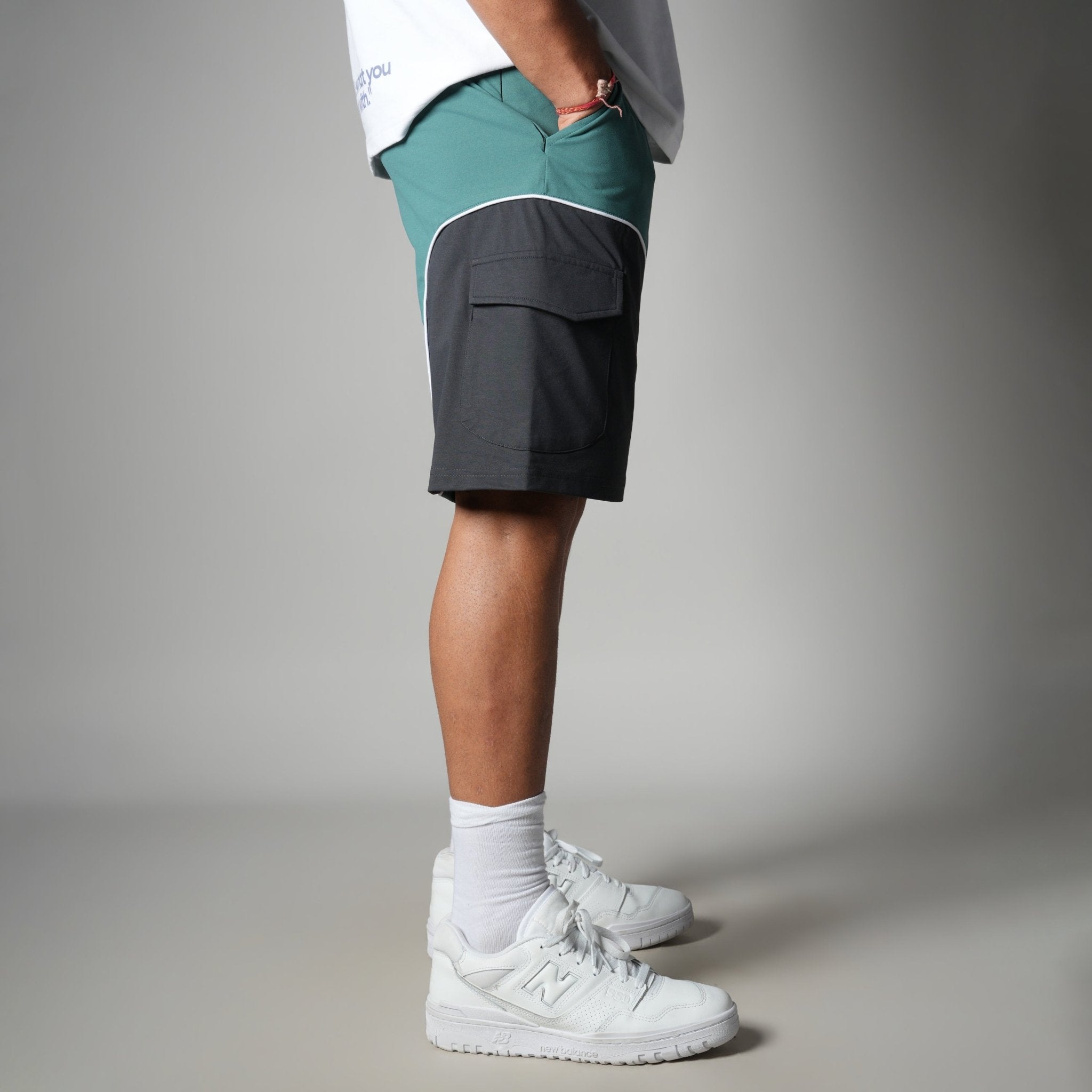 GREEN & CHARCOAL DUALTONE SHORTS - Hophead