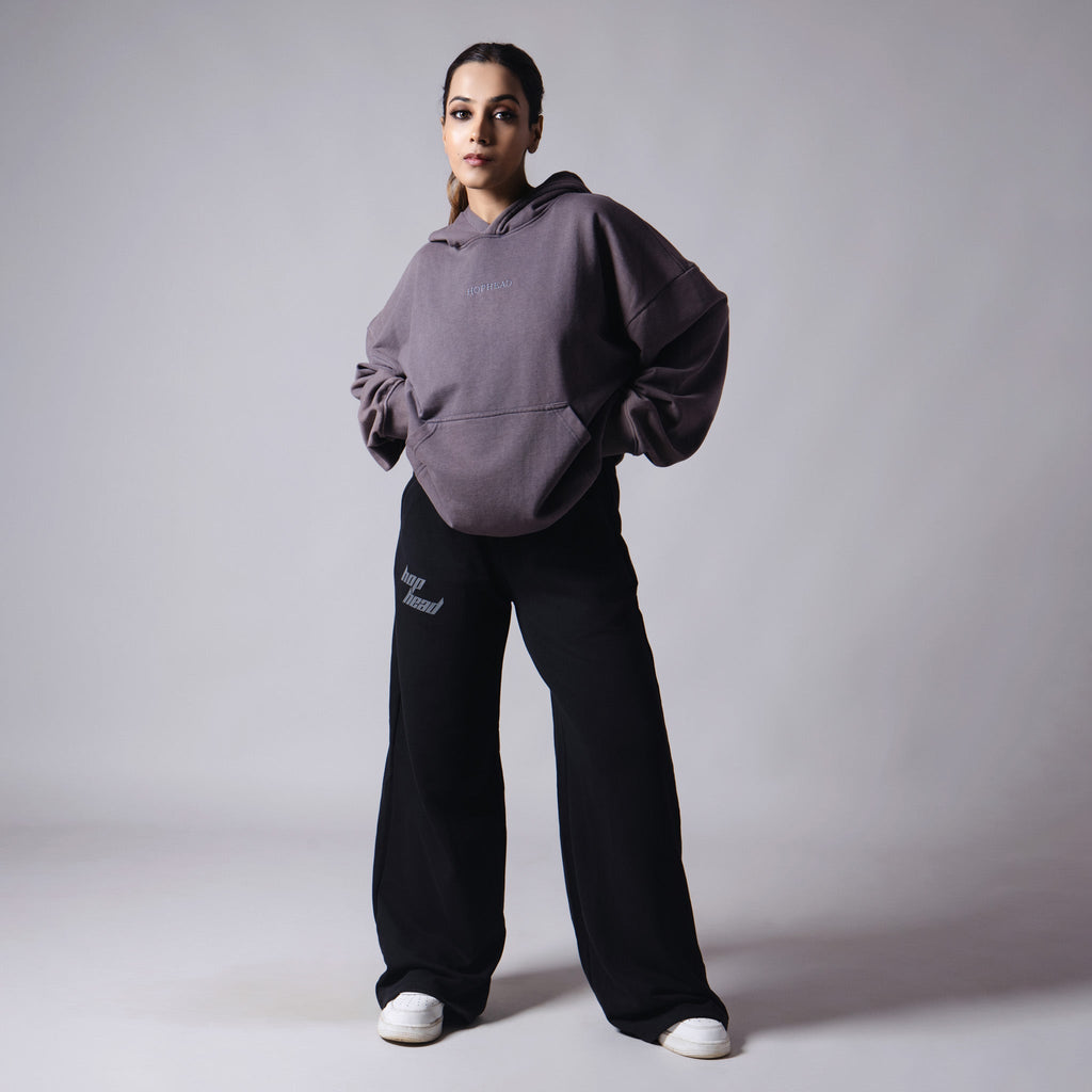 GREY ACID WASH HOODIE - Hophead