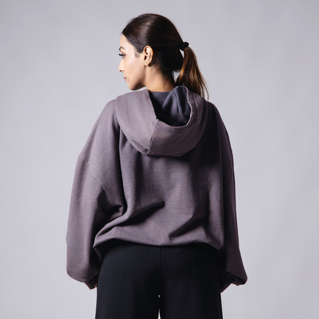 GREY ACID WASH HOODIE - Hophead