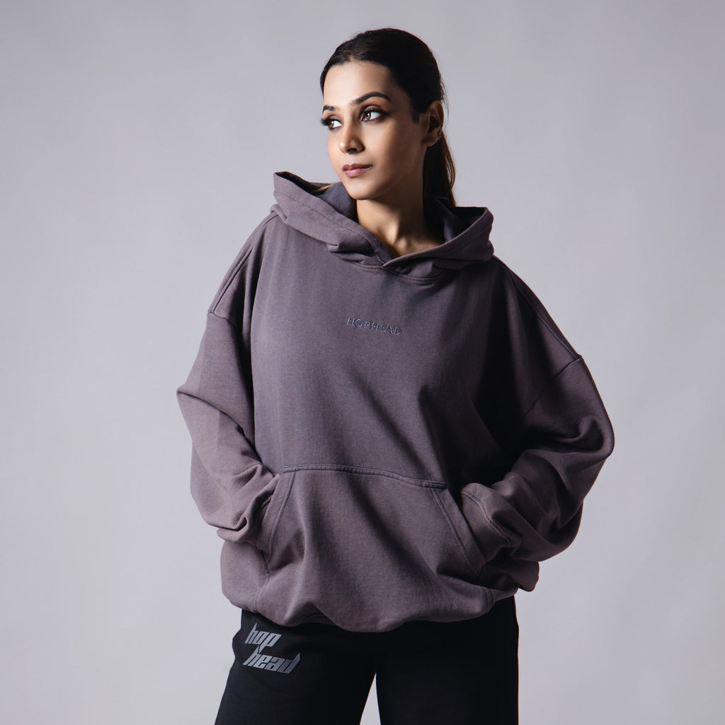 GREY ACID WASH HOODIE - Hophead