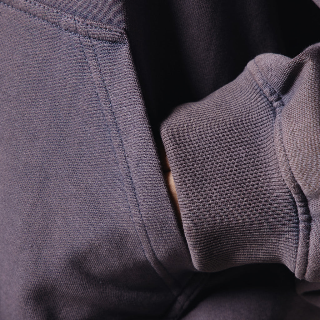 GREY ACID WASH HOODIE - Hophead