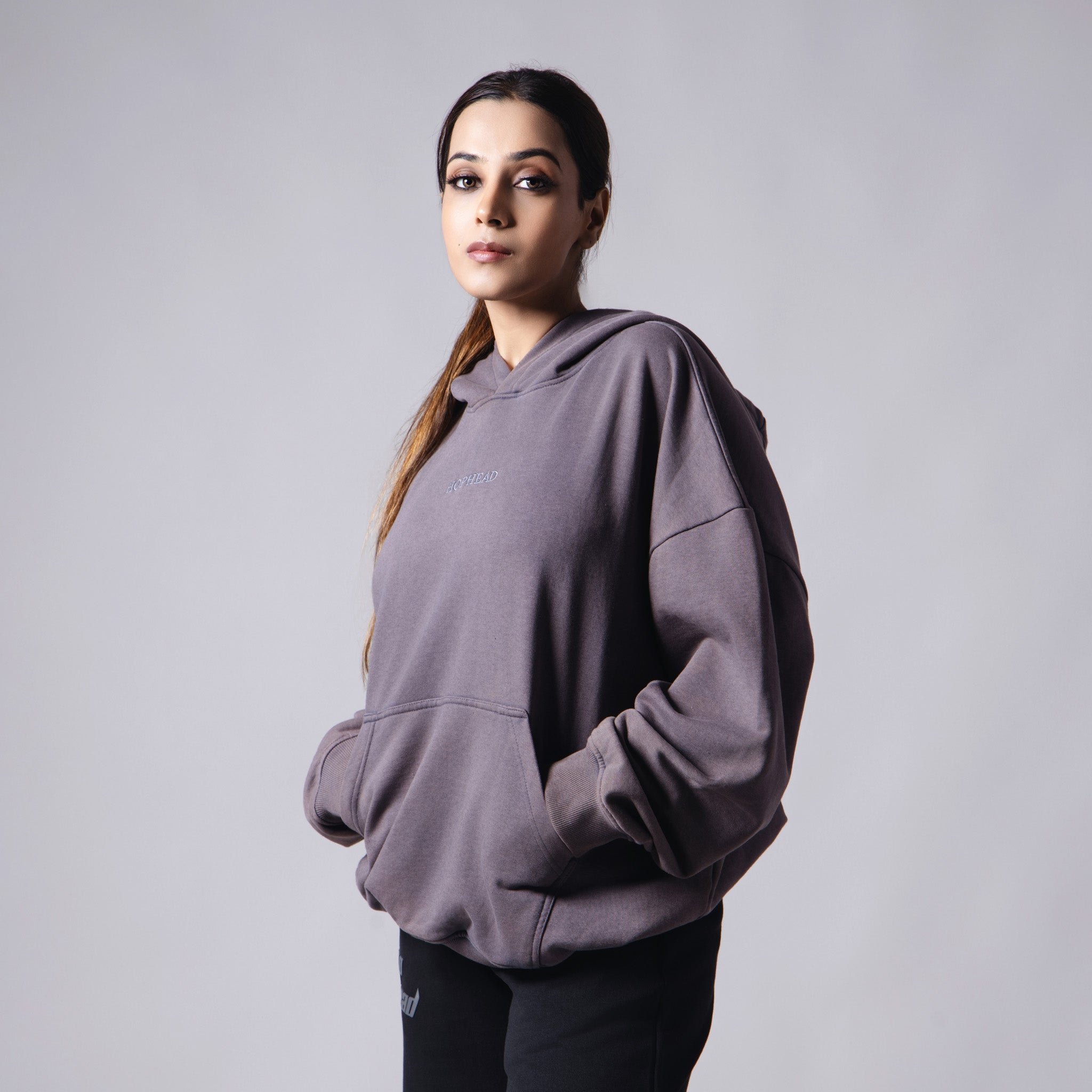 GREY ACID WASH HOODIE - Hophead