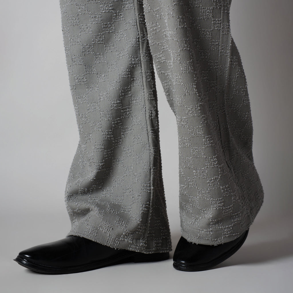 GREY CHECKERED ROOFING BOOT CUT DENIM - Hophead